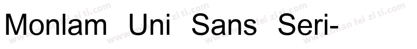 Monlam Uni Sans Seri字体转换